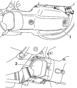 Cleaning the v-belt case air filter element